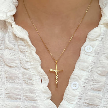 Gold Jesus Necklace